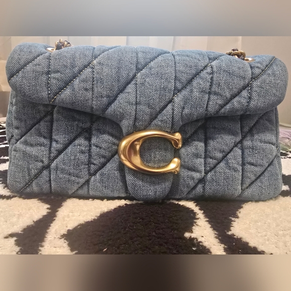 Brand New without Tags Coach Denim Quilted Tabby 26 - Picture 2 of 15